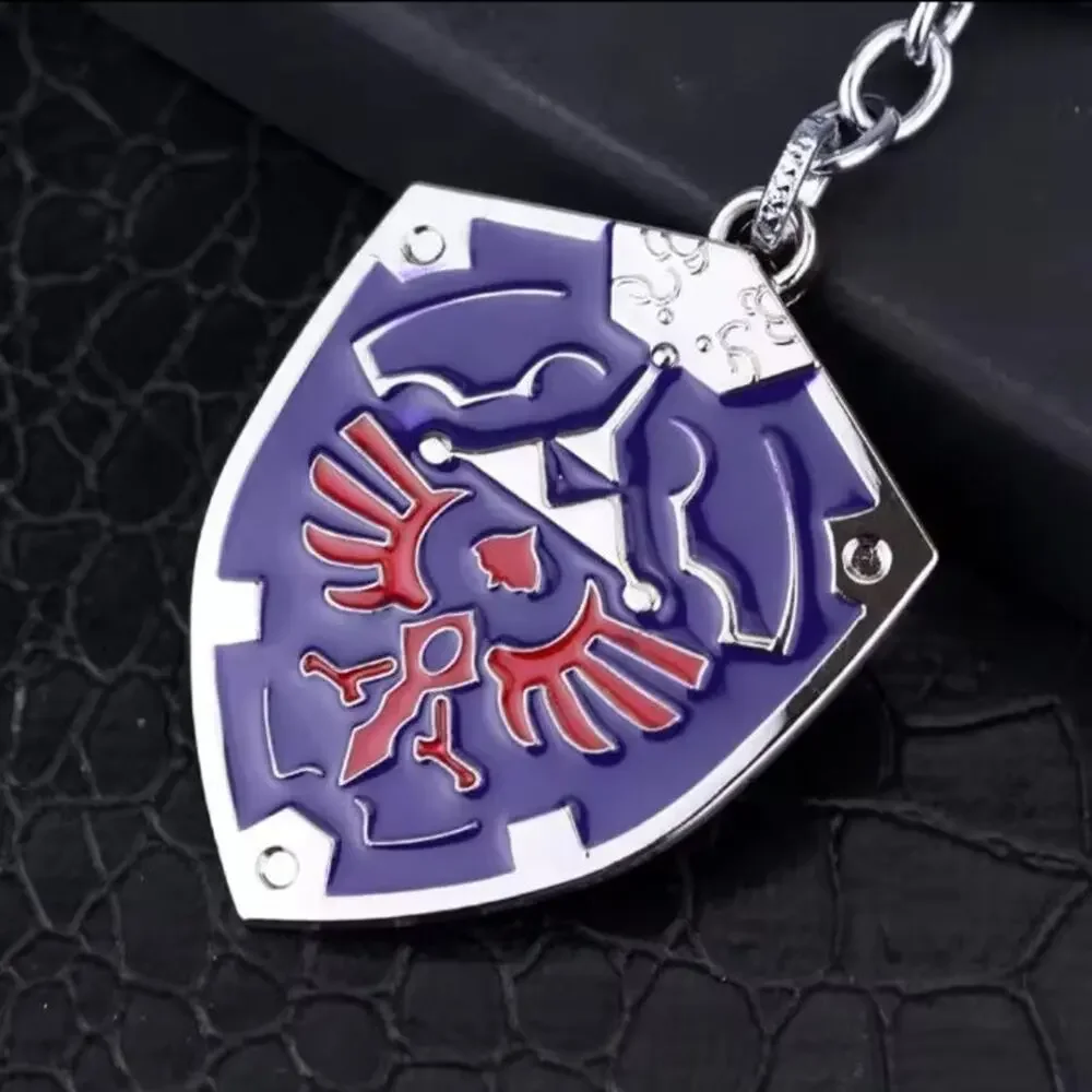 Zelda Keychain Hylian Master Shield Nintendo Cosplay Gamer BOTW Birthday Gift